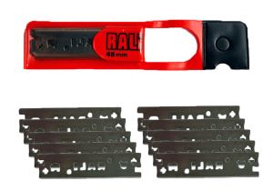 Pack of 10 chrome steel blade 48mm wide